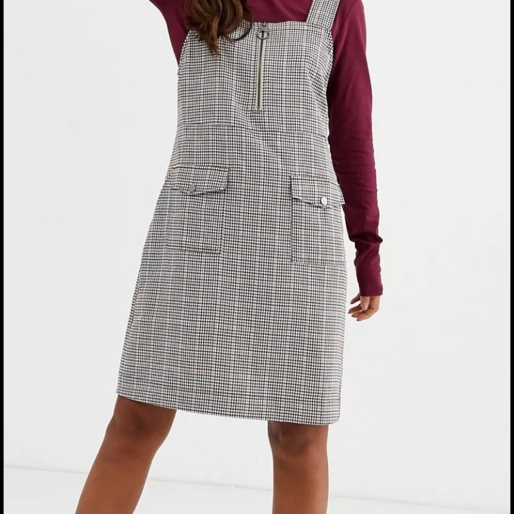 Jacqueline de Yong size 40 medium us size 8 Sheath Mini Dress retro plaid